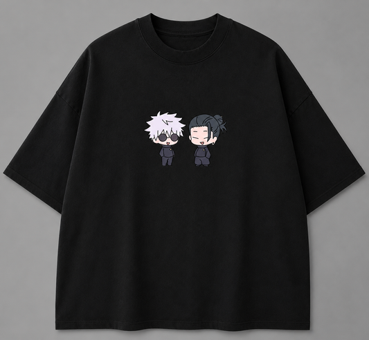 Gojo x Geto Oversized T-shirt (Black Edition)
