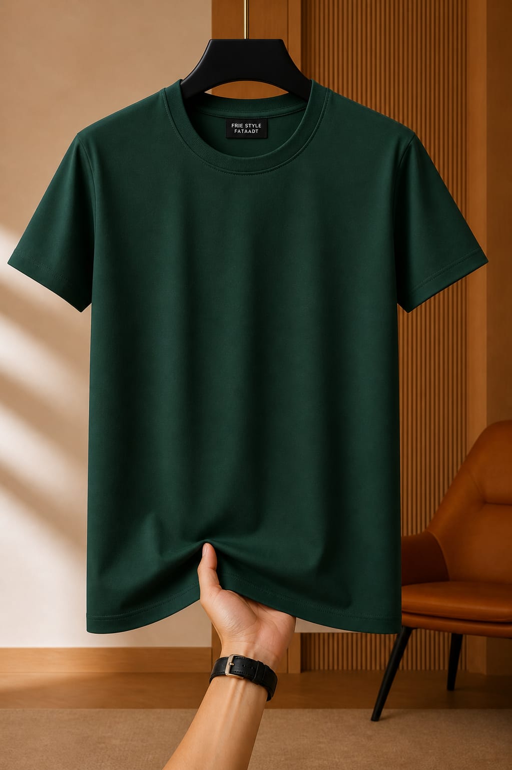 Men's Solid Colored Basic T-shirt